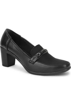 VALIOSAA Black Work Block Pump Heels