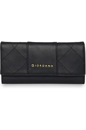 Giordano Women Black PU Three Fold Wallet
