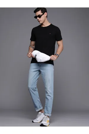 Buy LOUIS PHILIPPE Solid Cotton Regular Fit Men's T-Shirt