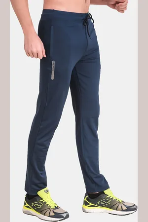 FITINC Men Navy Blue Solid Slim-Fit Track Pants