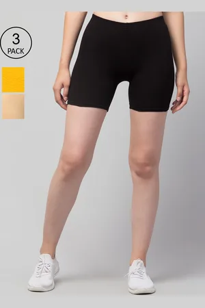 Apraa & Parma Clothing Pack of 3 Slim Fit Cycling Cotton Sports Shorts