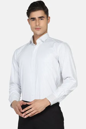 Tahvo Men Comfort Slim Fit Striped Cotton Formal Shirt