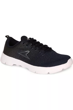 POWER Men Navy Blue Textile Running Non-Marking Shoes