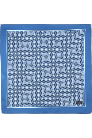 Arrow Men Blue Printed Pocket Square