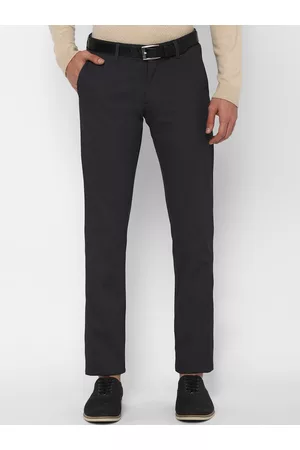 Buy ALLEN SOLLY Solid Cotton Stretch Slim Fit Mens Casual Trousers   Shoppers Stop