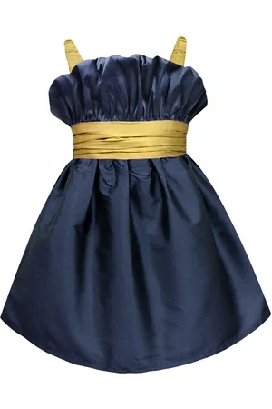 A.T.U.N. Girls Navy Blue & Gold-Toned Strappy Dress