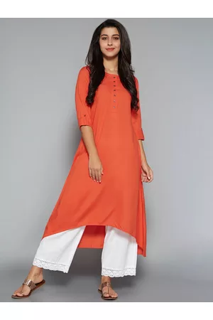 Pistaa Women Orange Kurta