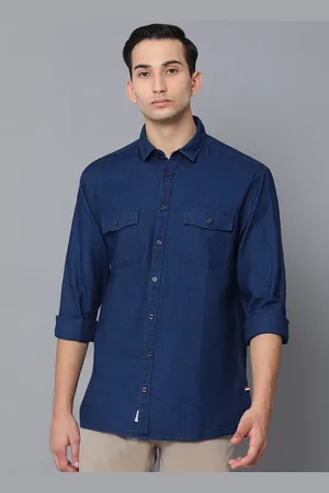 Lindbergh Men Blue Regular Fit Solid Casual Shirt