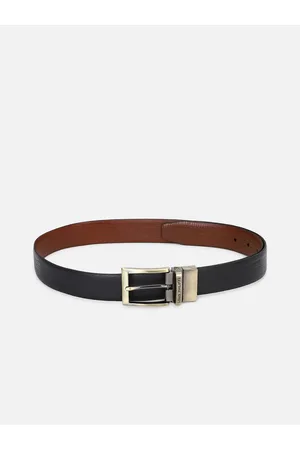 Louis Philippe Men Black Reversible Leather Belt