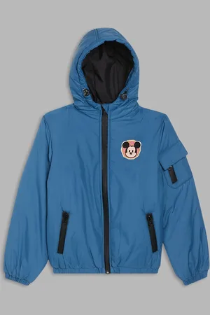 Blue Giraffe Boys Teal Open Front Jacket with Patchwork