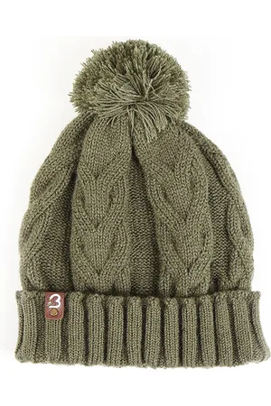 Bharatasya Kids Olive Green Acrylic Beanie
