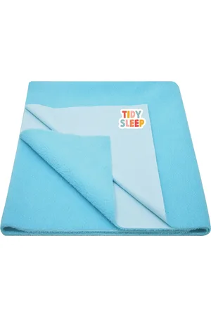 TIDY SLEEP Kids Blue Solid Water-Proof Mattress Protector