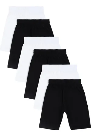 DYCA Girls Pack of 6 Solid Cotton Shorts