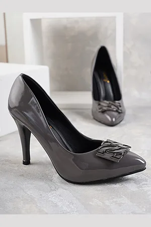 DressBerry Women Grey Solid Pumps