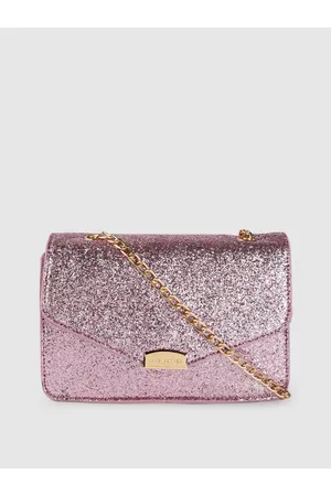 Lino Perros Women Lavender Shimmery Structured Sling Bag