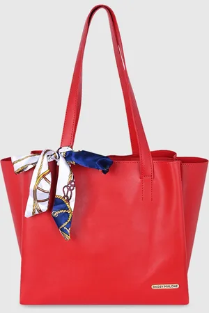 Bagsy Malone Red PU Structured Tote Bag