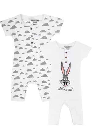 MUSH Infant Kids Pack of 2 Printed Bamboo Rompers