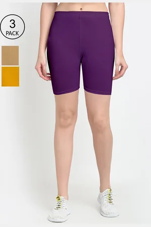 GRACIT Pack of 3 Cotton Cycling Sports Shorts