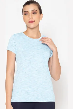 BODYACTIVE Women Blue Dri-FIT T-shirt