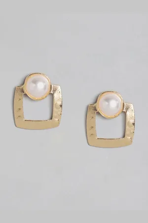 justpeachy Gold-Plated Geometric Studs