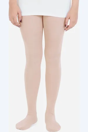 Bonjour Girls Beige Solid Stockings