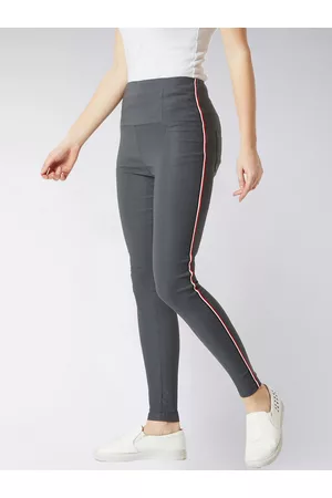 Miss Chase Women Grey Skinny-Fit High-Waist Jeggings