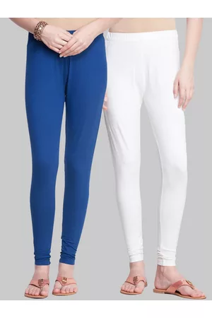 Buy Dollar Missy Women's Combo Of 3 Cotton Slim Fit Black;Skin And True  Blue Ankle Length Leggings Online at Low Prices in India - Paytmmall.com