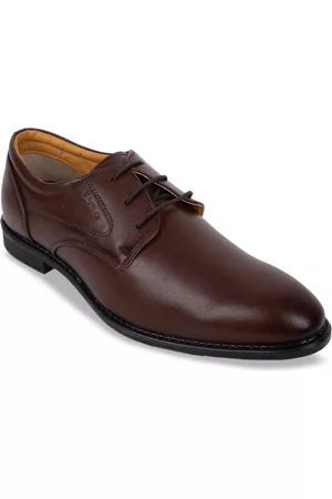 Duke Men Brown Solid Formal Derbys