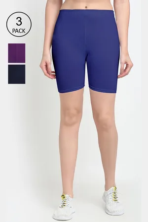 GRACIT Women Pack of 3 Slim Fit Cycling Sports Shorts