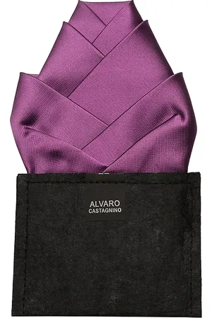 Alvaro Castagnino Purple Pocket Square