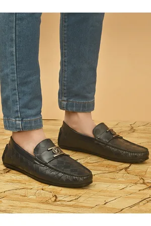San Frissco Men Navy Blue Textured Loafers