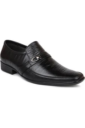 Inc 5 Men Black Leather Formal Slip-On Shoes