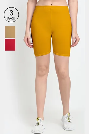 GRACIT Women Pack Of 3 Cycling Sports Cotton Shorts