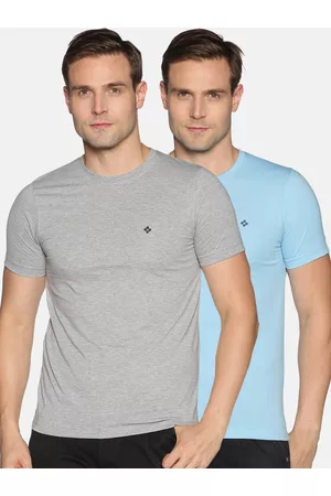 dollar Men Pack of 2 Solid Round Neck T-shirt
