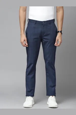Greenfibre Formal Trousers : Buy Greenfibre Men Solid Navy Blue Poly  Viscose Slim Fit Formal Trouser Online | Nykaa Fashion