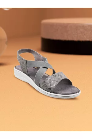 Metro Grey Textured Comfort Sandals