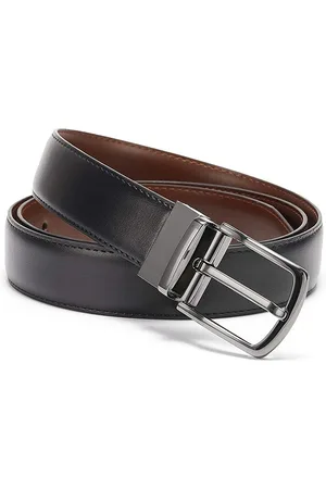 KAEZRI Men Black Textured PU Belt