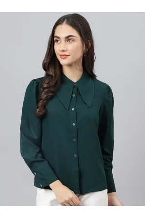 DEEBACO Women Green Premium Casual Shirt