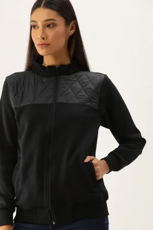 Campus Women Black Windcheater Tailored Jacket