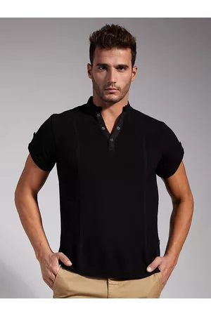 Identiti Men Black Slim Fit Casual Shirt
