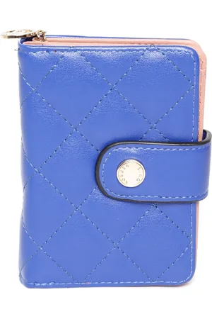 Lino Perros Women Blue Quilted Two Fold Wallet