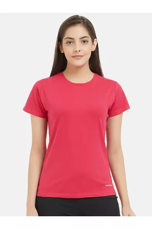 Fruit Of The Loom Women Loungewear - Women Pink Solid Round Neck Lounge T-shirt