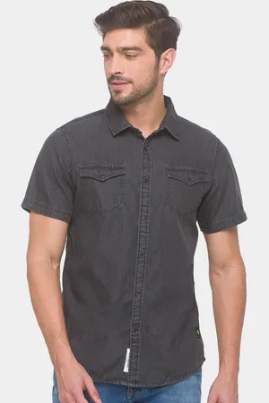 Being Human Men Grey Comfort Fit Casual Shirt