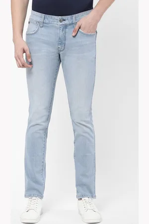 Wrangler Men Blue Vegas Skinny Fit Low-Rise Heavy Fade Stretchable Jeans