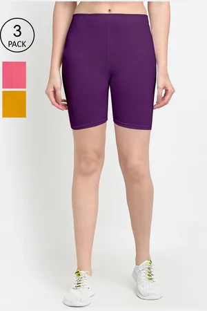 GRACIT Women Pack Of 3 Cycling Sports Cotton Shorts