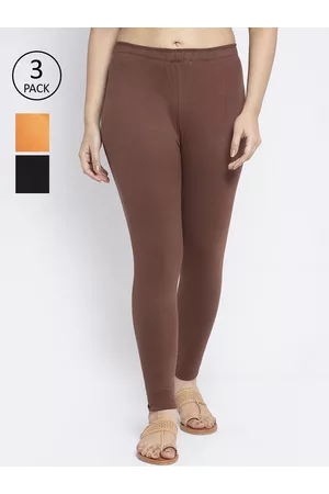 GRACIT Women Pack of 3 Solid Ankle-Length Leggings