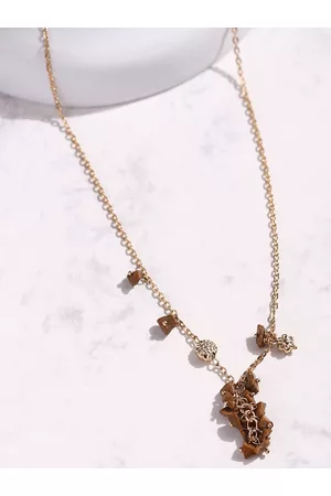 DEEBACO Gold-Plated Unakite Necklace