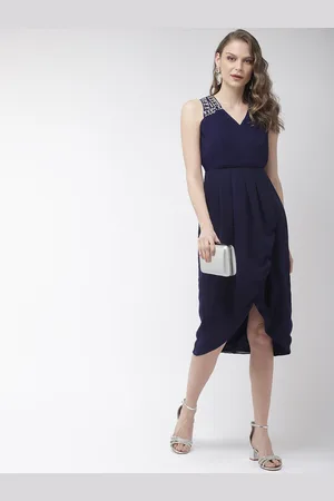 MISH Accordion Pleated Wrap Party Dress