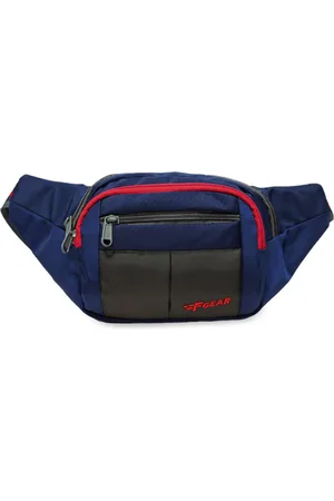 F Gear Unisex Navy Blue & Grey Solid Lattitude Waist Pouch