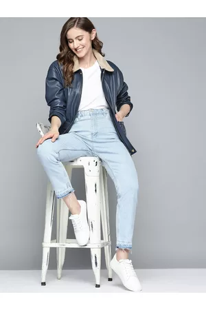 Mast & Harbour Women Navy Blue Tailored Jacket
